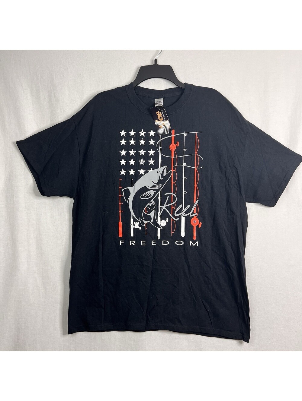 Gildan Ace - Fishing Reel Freedom T-shirt Men’s XL New With Tags